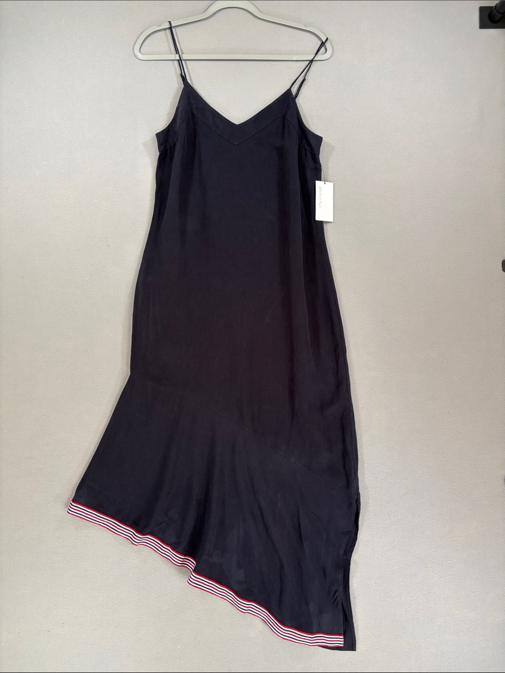 Equipment FEMME silk linen dress navy NWT S/P